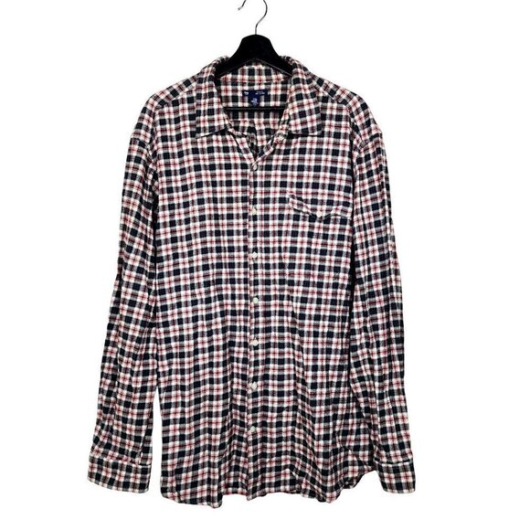 GAP Men's Soft Flannel Shirt Classic Fit Black Plaid Size XXL - Picture 1 of 12